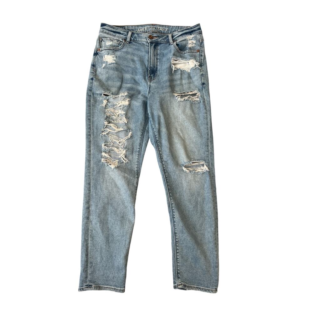 American Eagle blue Mom Jean size 8